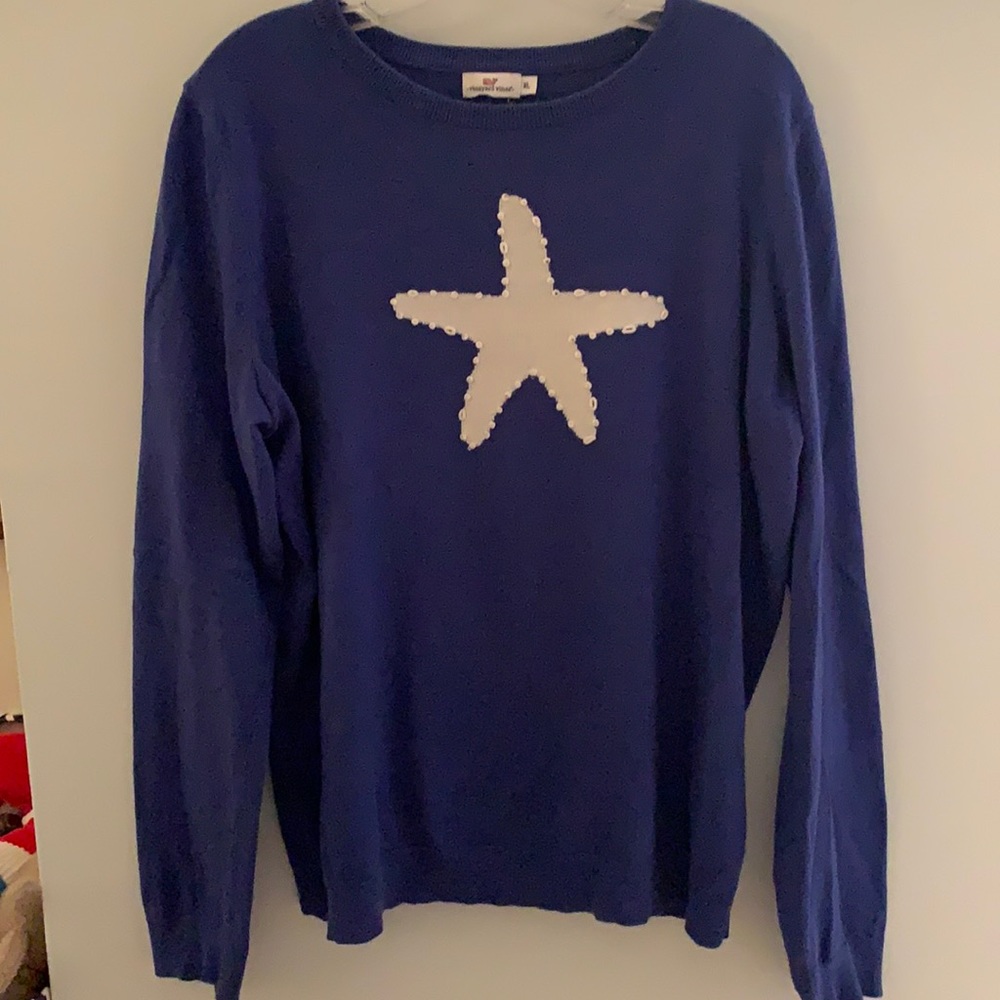 Vineyard Vines Royal Blue Starfish Sweater